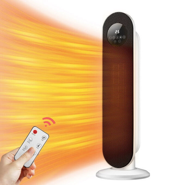 GIVIMO 1500W Electric Oscillating Ceramic Tower Space Heater, White