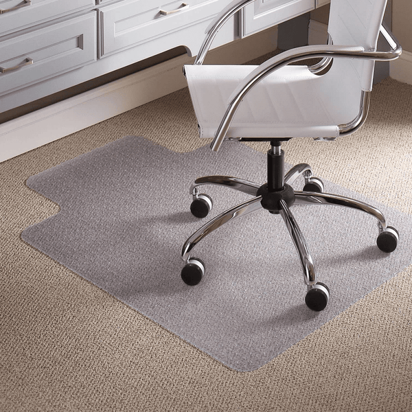 Inolait 46 x 60 inch Home Office Chair Mat for Carpet Floor Protection Clear Floor PVC Protector Mat