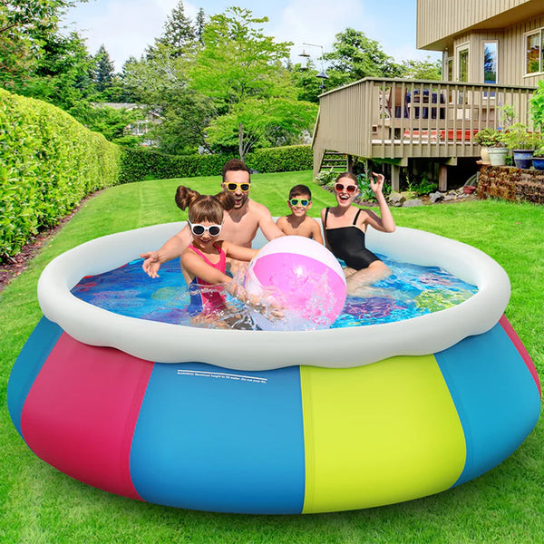 Inolait Inflatable Pool Full-Sized Family Lounge Pools Thicker abrasion resistant material ,120 x 72 x 22 inch