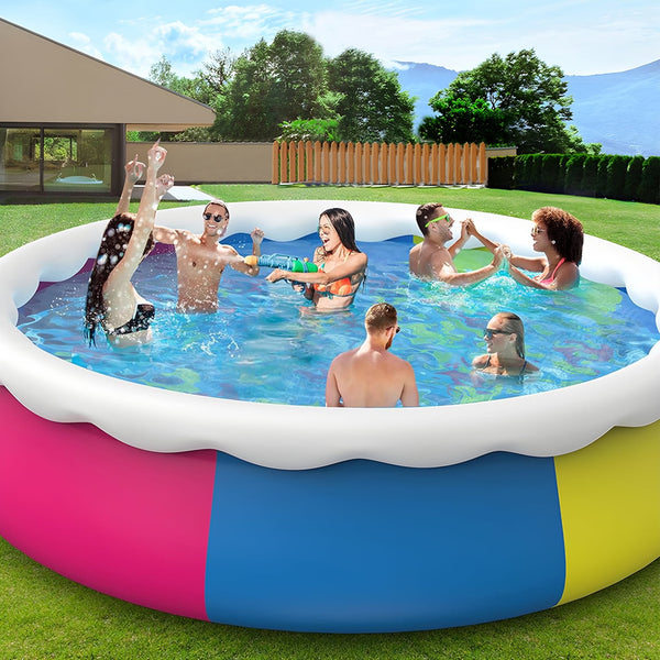 Inolait Inflatable Swimming Pool Above Ground for Kids Family Water Sport 15 ft x 36 inch