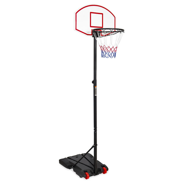 Inolait Portable Kids Junior Height-Adjustable 5.2 Ft-7 Ft Basketball Hoop Stand Backboard System with Wheels