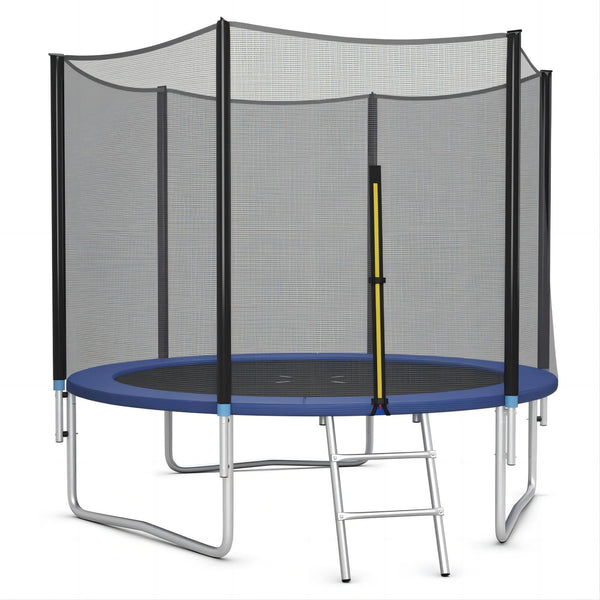 Vebreda 10ft Trampoline for Kids with Safety Enclosure Net and Ladder, Blue