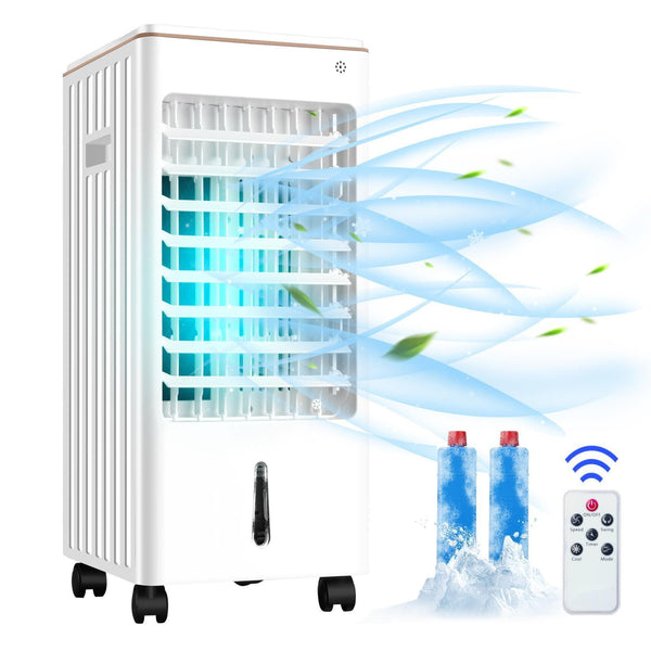 Inolait Air Cooler Portable Evaporative Air Cooler Fan with Remote Control Casters Suitable for Home Office