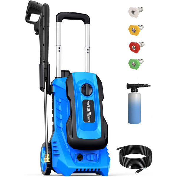 Vebreda Electric Pressure Washer 3300PSI 2.0GPM Power Washers Electric Powered, 1800W, 15 lbs, Blue