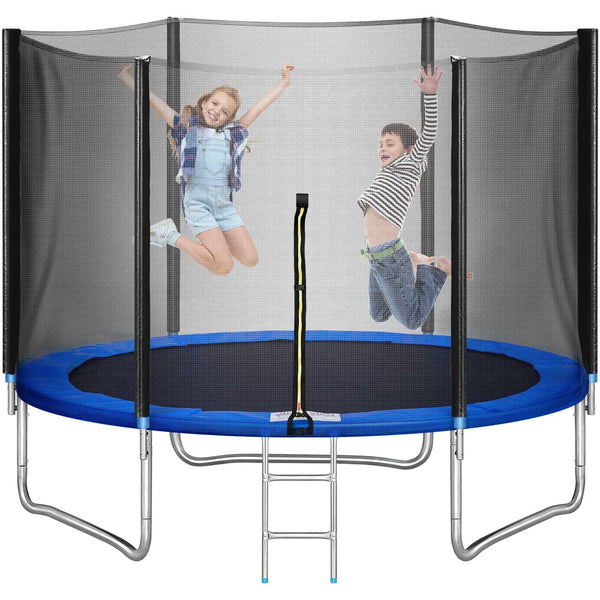 Inolait 10ft Trampoline for Kids and Adults with Safety Enclosure Net Jumping Mat, Safety Pad, Outdoor Recreational Trampoline Hold Up to 680LBS
