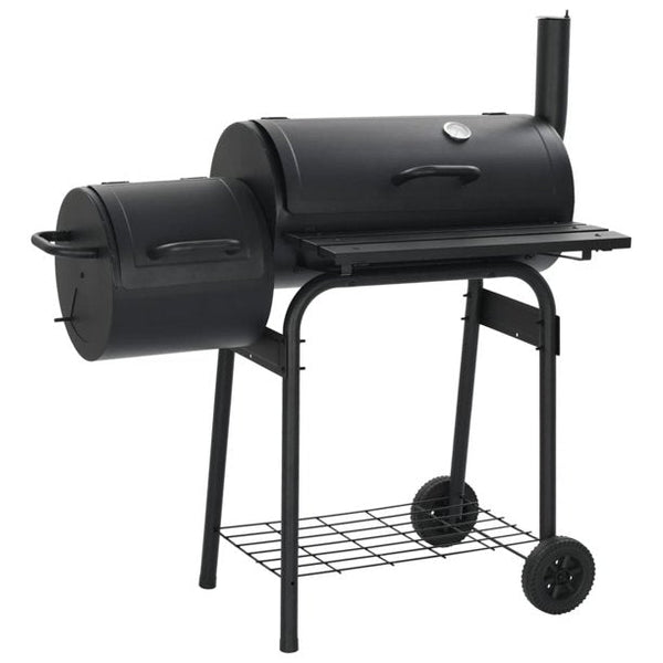 Inolait Charcoal Grill Smoker with Cover Outdoor Camping Grill, Black