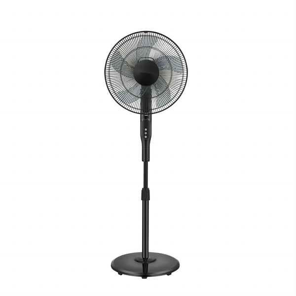 Inolait 16in Oscillating Adjustable Pedestal Fan with 3-Speeds, Black