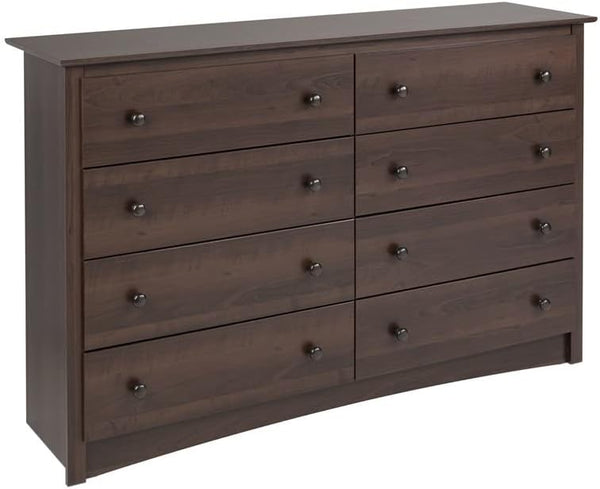 8 Drawer Double Dresser for Bedroom