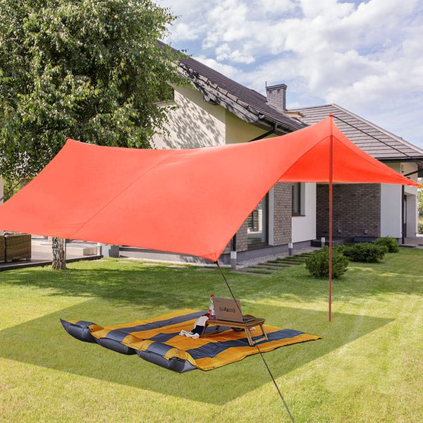 Inolait Sunshade Beach Tent with sandbag Anchors, Sun Shelter with UV Protection for Camping Fishing at The Beach, Parks