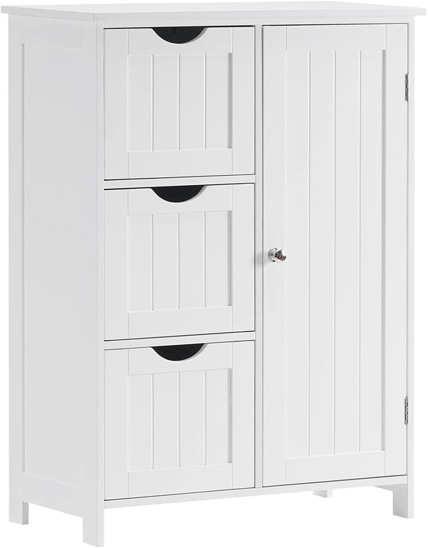 Bathroom Floor Cabinet, Wooden Freestanding Storage Cabinet, Side Storage Organizer