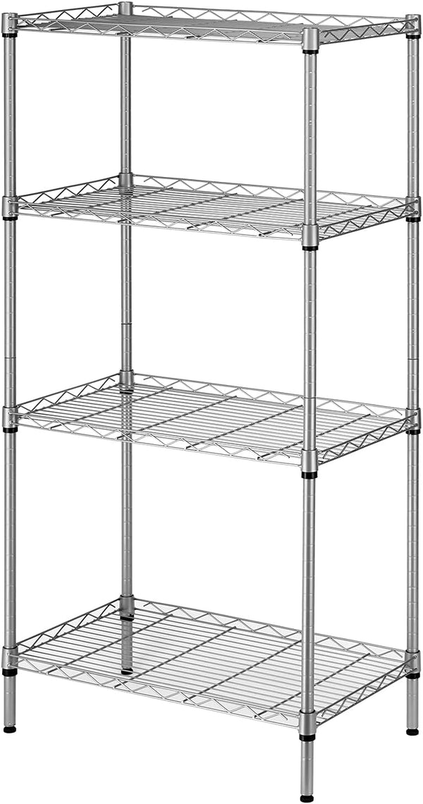 4 Tier Adjustable Storage Shelf Metal Storage Rack Wire Shelving Unit 530Lbs Capacity