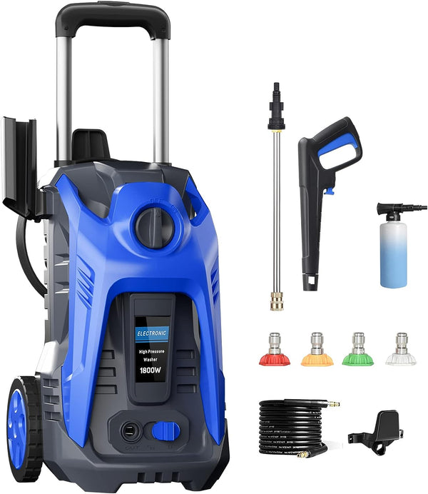 Electric Pressure Washer - 3900PSI Max 2.6GPM Power Washer with 25FT Hose 4 Quick Connect Nozzles, Soap Tank Clean Cars, Home, Patio Driveway