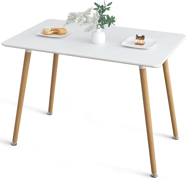 White Dining Table Modern Kitchen Table Rectangle Dining Room Table