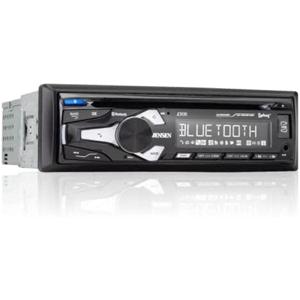 10 Character LCD Single DIN Car Stereo Receiver | Push to Talk Assistant | Bluetooth Hands Free Calling & Music Streaming |