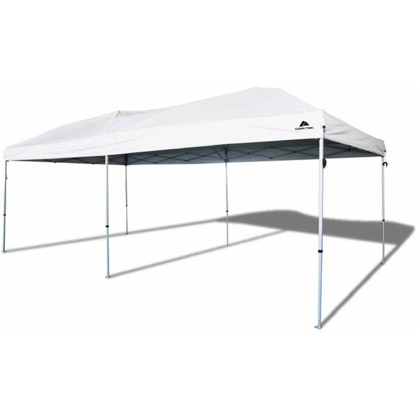 Inolait 20' x 10' Straight Leg (200 Sq. ft Coverage), White, Outdoor Easy Pop up Canopy