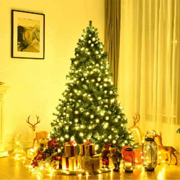 Inolait 7.5ft Pre-Lit Pre-Decorated Holiday Christmas Tree w/ 1,405 Tips, 400 Lights