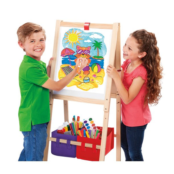 Inolait 3-in-1 Smartest Artist Easel, Double-Sided Chalkboard and Dry Erase Board