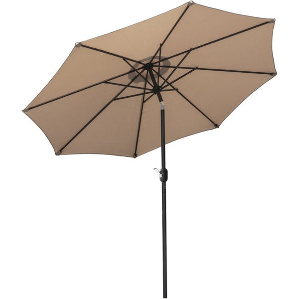 Inolait Outdoor Market Table Umbrella with Push Button 9 ft Patio Umbrella Tilt Crank, Garden / Backyard / Pool