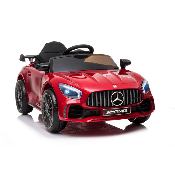 Inolait Kids Ride on Car w/ Remote Control 12V Licensed Mercedes Benz Electric Vehicle with 2 Powerful Motors, LED Lights MP3 Music Horn, Red